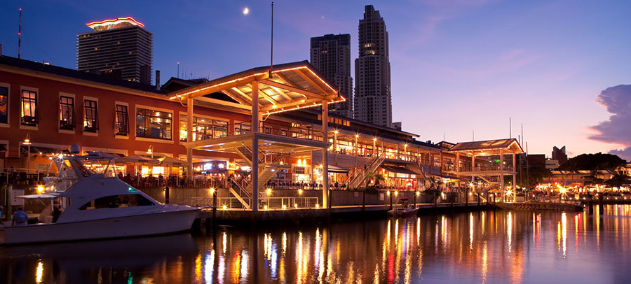 Miami City Tours Bayside at Night